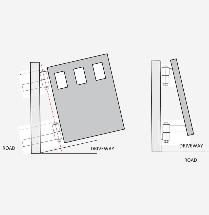 Rising Hinges or Up Hill Hinges Heavy Duty Strap Hinges BadAss for Gates up to 680 kg