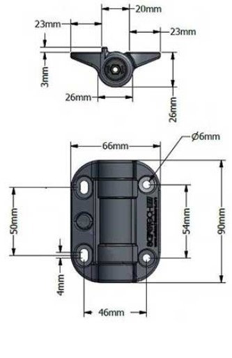 Safe T Self Closing Gate Hinge With Alignment Legs for gate up to 45kg Pair