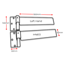 Strap Hinge 300x65mm 19mm pin LH - Pair