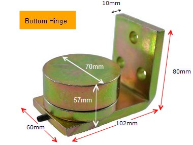 Swing Gate Bolt on Bearing Hinges for 600 KG Gates /PAIR