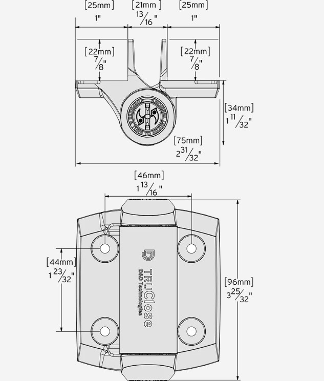 Swing Gate Self Closing Gate Hinge Tru Close 2 Legs for Gates up to 30kg