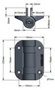 Swing Gate Self Closing Gate Hinge for Gate up to 85 kg no leg / pair