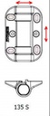 Swing Gate Self Closing Gate Hinge for Gate up to 85 kg no leg / pair