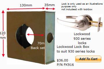 Swing Gate Weld on Lock Box to suit lockwood suit 930 series