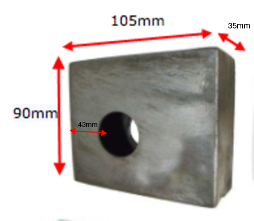 Locinox Industrial Anti Panic Swing Gate Lock U2 for Square tube 40-60mm profile-with Push set