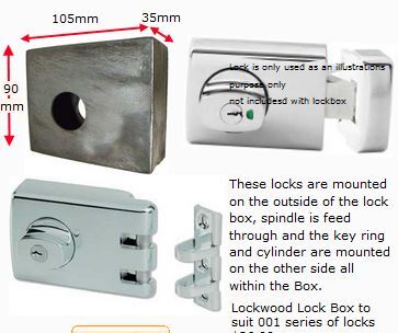 Swing Gate Weld on Lock Box- suit 001 series of Lockwood