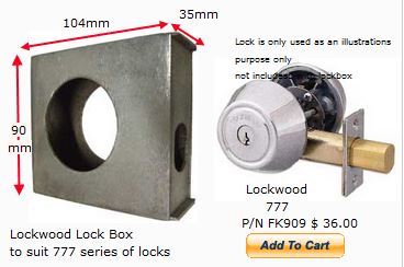 Swing Gate Weld on Lock Box- suit 777 series of Lockwood