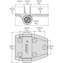 Tru Close Self Closing Gate Hinge - no leg for Swing Gates both Metal/Wood Gates up to 30kg