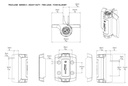 Tru Close Self Closing Gate Hinge 2 Legs 70kg Chrome Trim