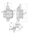 TruClose Self Closing Hinge for Round post to Glass gates up to 25kg