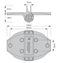 True Close Self Closing Gate Hinge 70kg 1 Leg Black for Timber gate