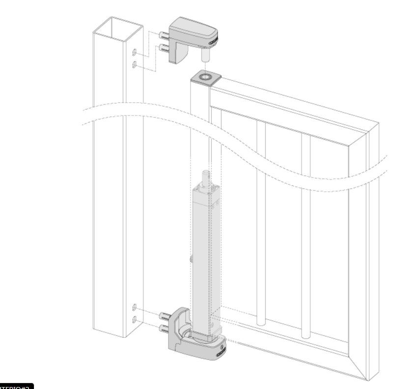 Wall fixation set for Interio gate closer