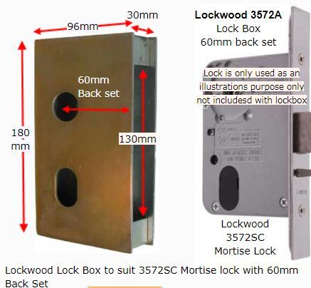 Weld on Lock Box to suit lockwood Lock 3572 series