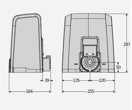 Locinox Rhino Aesthetical 180° Gate Closer - Black