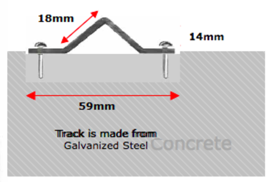 Galvanised steel V Groove Above Ground Floor Track for Sliding Gate 3 Meters