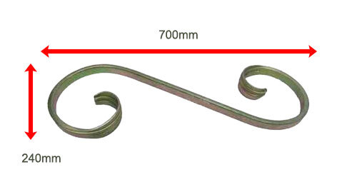 Locinox Industrial Swing Gate Lock U2 for Square tube Adjustable 30-50mm