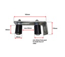 Guide bracket 165x115mm with 2 Rollers 40x60mm