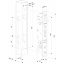 Locinox Fifty Slim Line Insert Lock 30mm Backset Lock only