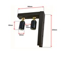 Sliding Gate Top Guide Holder 195x225mm with 2 rollers 40x60mm Max 75mm-