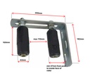 Sliding Gate Top Guide Holder 200x162mm with 2 rollers 40x100mm