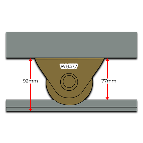 Sliding Gate Wheel U Groove 80mm External Double bearing