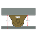 Sliding Gate Wheel U Groove 80mm External Double bearing