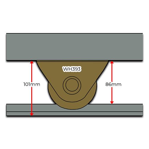 Sliding Gate Wheel U Groove 90mm External Double bearing