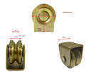 Sliding Gate Wheel V Groove Double bearing 45mm Dia