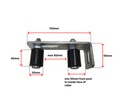 Sliding gate Top Guide Holder 150x60mm with 2 rollers 40x30mm Black