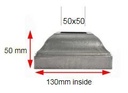 Steel Post Base Cover for Post Size 50x50mm Base 130x130mm