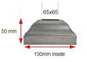 Steel Post Base Cover for Post Size 65x65mm Base 130x130mm