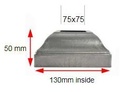 Steel Post Base Cover for Post Size 75x75mm Base 130x130mm