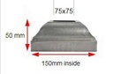 Steel Post Base Cover for Post Size 75x75mm Base 150x150mm