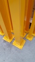 Surface Mount Steel Square Bollard 100x100mm 1000mm long Safety Yellow - Pick up only