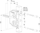 Locinox Large Ornamental Lock H2 Square profile adjustable 40-60mm