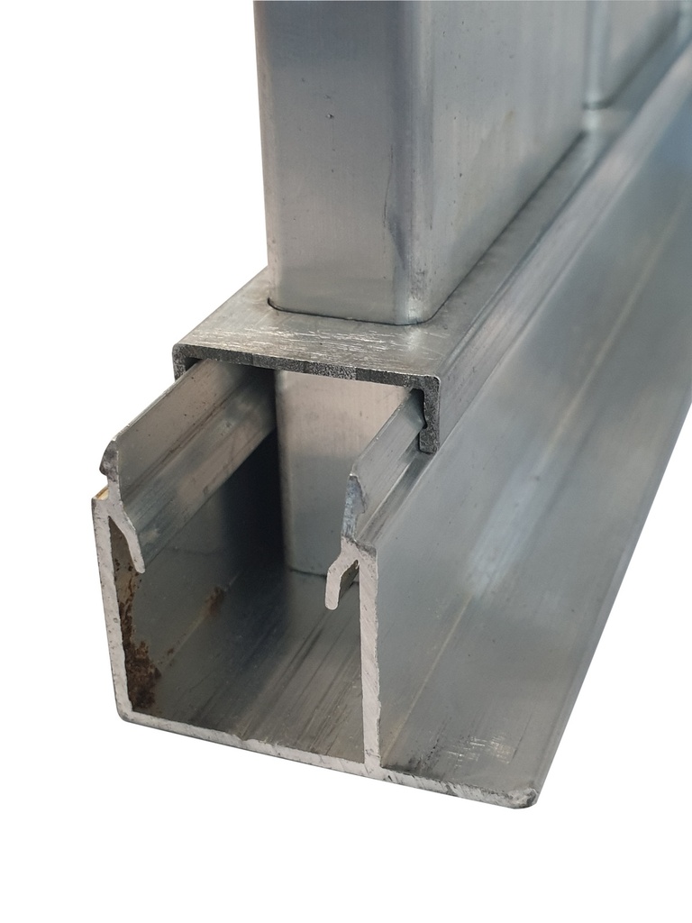 Aluminium Click in  Cover 50x10mm hole 8000mm Mill Finished (Cover only)(Pick up)