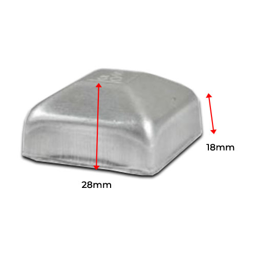 Aluminium End Cap for tube size 65X65mm