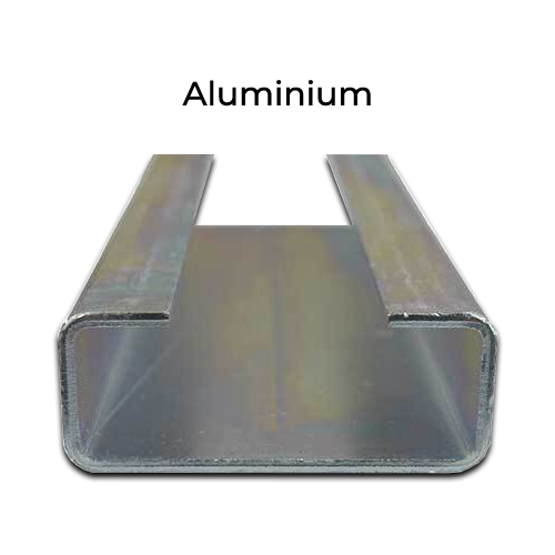 Aluminium Sliding block holder for Picket or uneven ground Gates 400x80mm - Silver