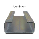 Aluminium Sliding block holder for Picket or uneven ground Gates 400x80mm - Silver