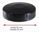 Galvabond Steel Round Cap 90mm (80NB) - Black