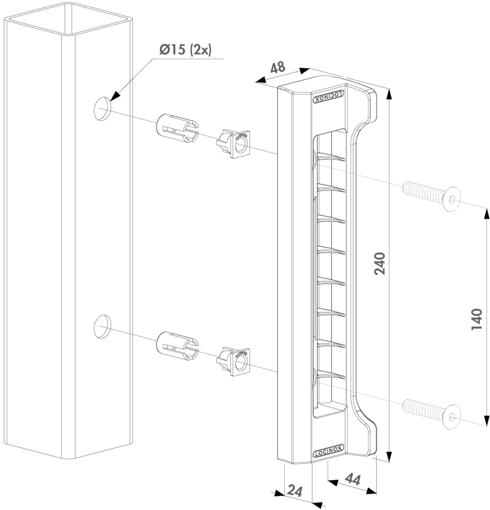 Locinox Polyamide Lock Keeper for fortylock 40- SFKP QF40