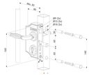 Small Ornamental Lock F2 Flat profile adjustable 10-20mm