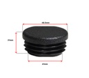 Low Density Plastic Round Cap for tube external  50mm OD(1-2.5mm wall)