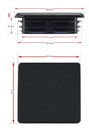 Plastic Square Post End Cap for Tube 100x100mm (5-8mm Wall thickness)