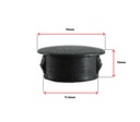 Plastic insert hole plug/End cap for hole size 12mm Black