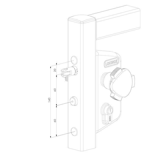 Stainless Steel Swimming Pool Lock 50mm Surface mounted child safety lock