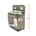 Steel Bracket 25x38 - Single lug - Two holes - Zinc