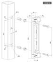 Locinox Stainless Steel Lock Keeper  for fortylock, fifty lock and sixty lock for 30mm Posts- SFKI QF30