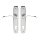 Swing Gate Lever Handle Euro Lock Set - Chrome Finished