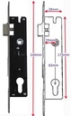 Swing Gate Mortise lock Euro Cylinder 25mm Backset in Chrome Face